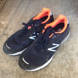 New Balance 990v4 W990NV4 Running Shoes Navy Orange Women's Size 10/5Made in USA